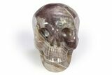 Realistic Brecciated Banded Fluorite Skull #382268-1